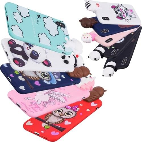 3D Cute Cartoon Panda Owl Unicorn phone Case For iphoneX 6 Plus 7 6s 8 Plus 5 Soft Silicon Cover coque funda For iphone 5s case