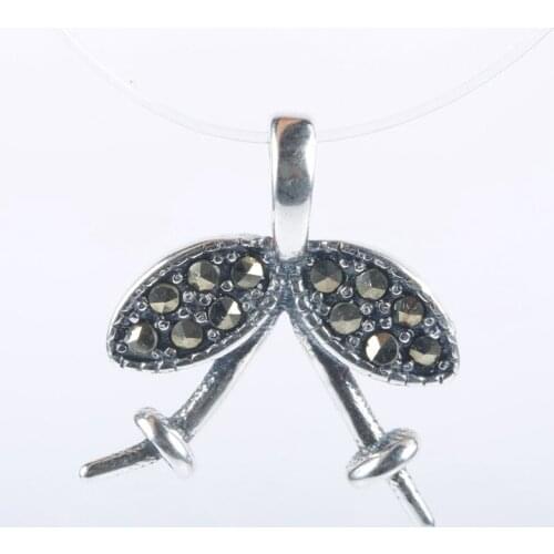 5PCS/LOT Sterling Silver 925 Women Pendant Vintage Anitque For Pearl or Round Bead Semi Mount