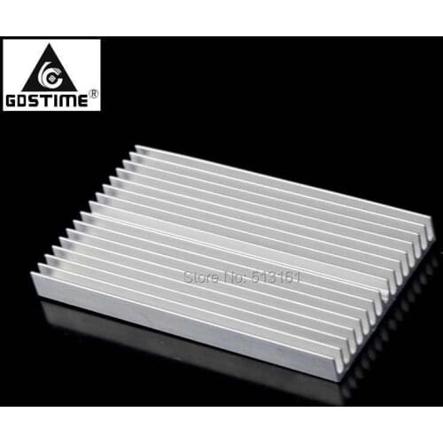 Gdstime Aluminum Heat Sink Heatsink Module Cooler Fin for High Power Amplifier Transistor Semiconductor Devices 100x60x10mm