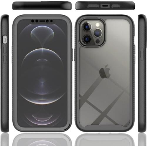 For iPhone 13 Pro Max Crystal Case Armor Bumper Hand 360 Protect Front Film Back Cover iPhone 13 Mini Case iPhone 13 Phone Funda