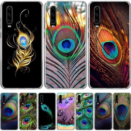 Bird Peacock feather Phone Case for Huawei P40 P30 P20 Mate 30 20 10 Pro P10 Lite P Smart Z + 2019 Gift Coque Cover Capa