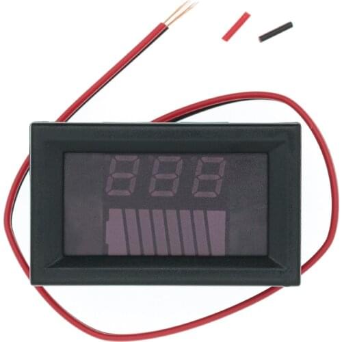 Waterproof DC 12V-60V ACID Red Digital Lead Battery Capacity Indicator Charge Level Lead-acid LED Tester Voltmeter