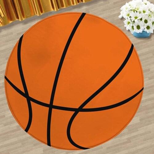 Zeegle Ball Pattern Child Carpet Computer Chair Floor Mat Round Carpet For Living Room Area Rug Non-slip Mats Bedroom Kids Mats