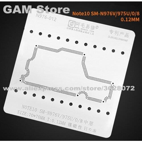 For Samsung Note10 SM-N976V/975U/0 Board Middle Frame BGA Stencil Motherboard Mid Layer Reball Tin Plant Net N976-012 0.12mm