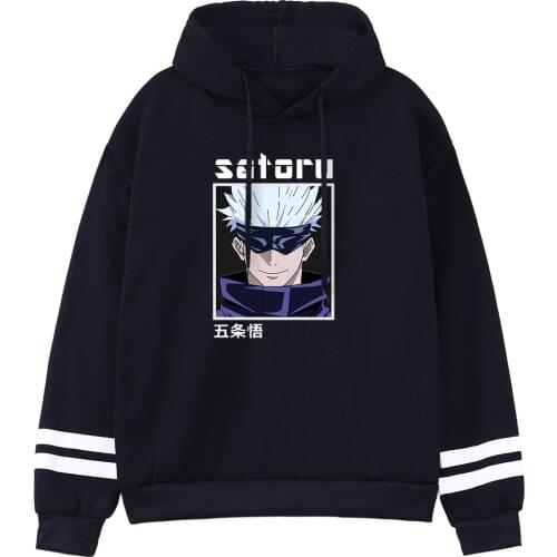 Street Hoodie Anime Jujutsu Kaisen Print Pullovers Male Fashion Harajuku Men Hooded Sweatshirt 2020 Autumn New Warm Man Hoodies