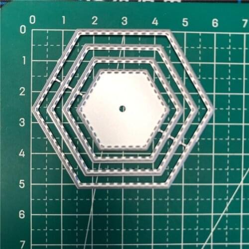 Sexangle Metal Cutting Dies Stencils for DIY Scrapbook Album Photo Embossing Handmade Decorations Mould Dies Scrapbooking
