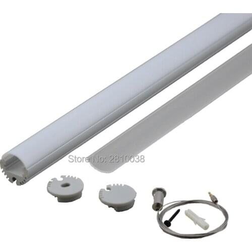 10 X0.5M Sets/Lot Round type Anodized alu channel for led strips and AL6063 item aluminum profiles for pendant or ceiling light