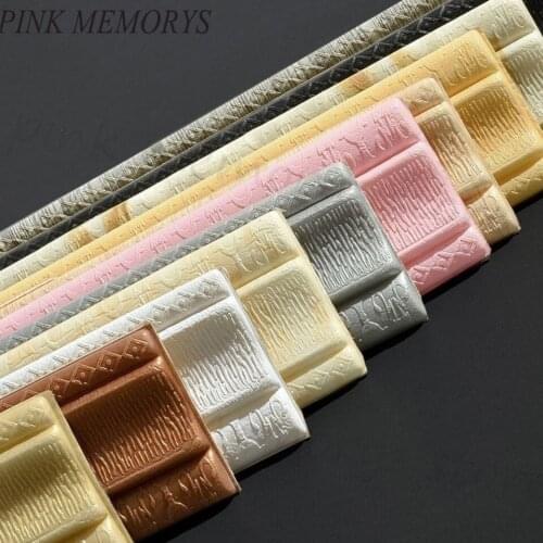 3D Foam Wall Sticker Living Room Bedroom Home Decor Wall Trim Waist Line Skirting Border Self-adhesive Corner Waterproof Strip