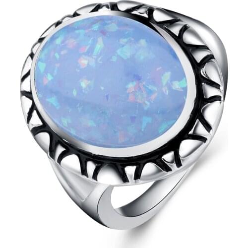 Wedding Rings for Woman Delicate Crystal Round Ring White Gold Bohemian 925 Silver Retro Flower Shape Jewelry Accessories