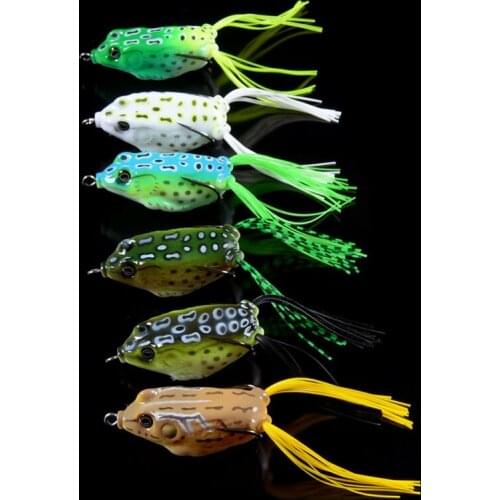 Lifelike 3D Eyes Anti-Corrosion Professional Soft Fishing Bait Artificial Thunder Frog 55mm/12.5g Bionic Fishing Lure Soft Bait