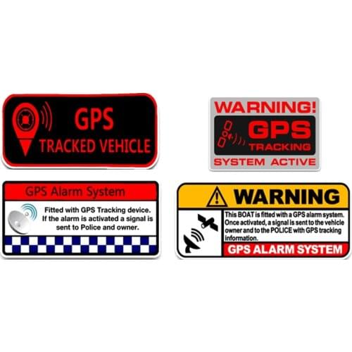 Warning Sign GPS Automatic Tracking System High Quality Car Sticker Waterproof Sunscreen Vinyl Motorcycle PVC Decal