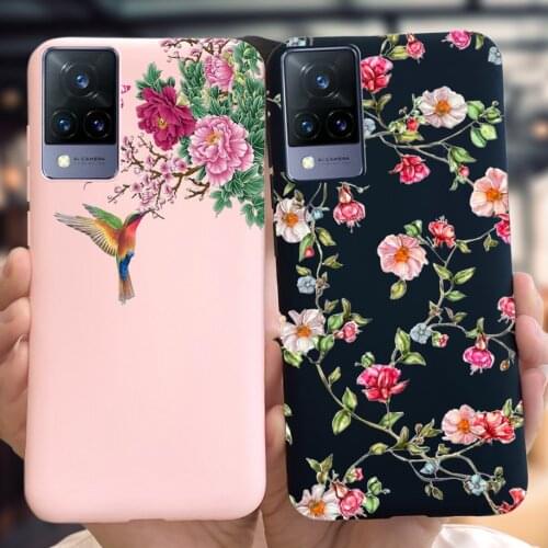 Shockproof Case For Vivo X60 Pro Plus Case Beauty Flower Soft TPU Phone Cover For VIVO V21E V21 X60 5G X60Pro+ V2056A Coque Etui