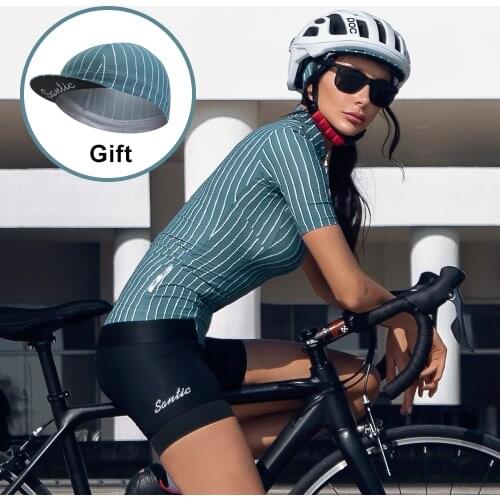 Santic Cycling Jersey 2020 Women Pro Fit Road MTB Jerseys Bicycle MTB Jersey Short Sleeves Summer breathable S-3XL L0C02161