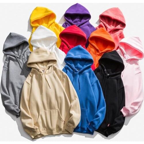 Autumn Winter Mens Hoodies Fashion Streetwear Hooded Sweatshirt Men Casual Harajuku Men Clothing Solid Color Hoodies Men M-8XL