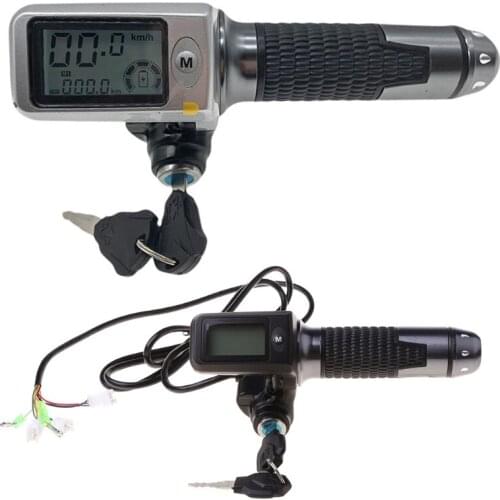 Speedometer/odometer+throttle+LCDdisplay36v48v60v+lock/cruise+battery indicator electric scooter bike MTB tricycle part