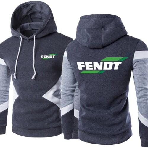 New Fashion Spring Autumn Fendt Hoodies Patchwork Men Pullover Sweatshirts Casual Long Sleeve Cotton Hoody