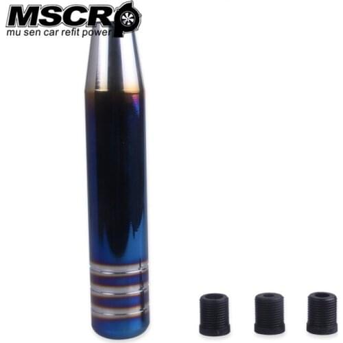 Universal shift knob 18cm Length Aluminum Gear Shift Knob Racing Car Universal Shift Gear Knob with 3 adapter