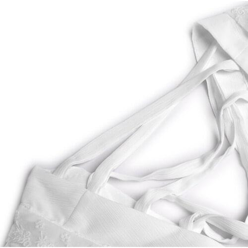 Luxury Brand Runway Sleeve V Neck Bandage Backless Sexy Lace Ruffles Elegant Long Dress Women High Quality White Dresses