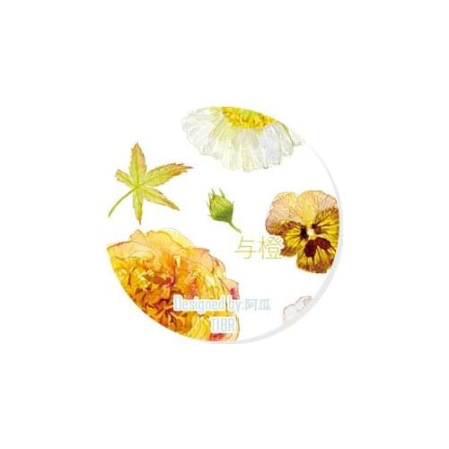 10 Meter Flower Fruits Washi Roll Paper Pet Tape Orange Journaling