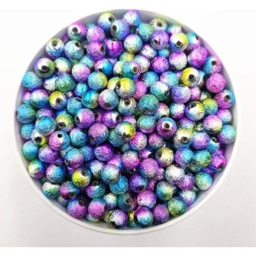 100 Pcs/lot 6Mm8Mm Acrylic Beads For DIY Necklace Bracelet Jewelry Finding New Round Shape High-quality Jewelry Accessories