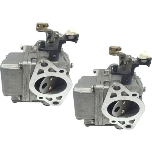 2pcs Carburetor 63v-14301 For Yamaha Marine Motors 2 Time 9.9 / 15hp