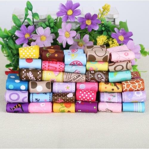 10/15/25MM 20Yard/lot Grosgrain and Satin Ribbon Mixed Random Style/Color For Wedding Party Webbing Gift Packing Sewing Craft