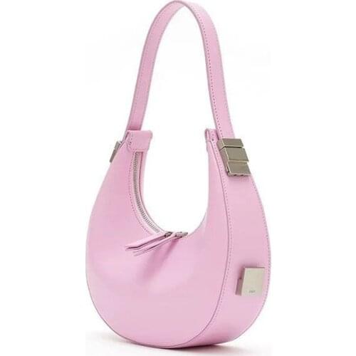 2021 Cowhide Small Bag Underarm Bag Elegant Temperament Crescent Bag Mini Single Shoulder Bag