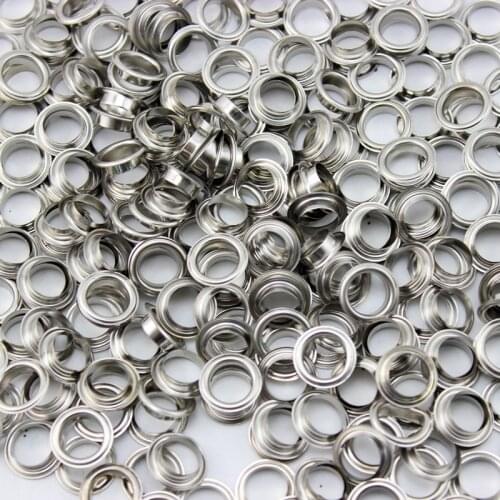 300set 8MM COPPER Antique Silver eyelets buttons clothes accessory handbag findings