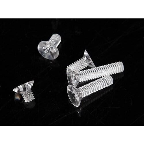 500PCS M4X6/8/10/12/16/20/25/30MM Transparent Acrylic Flat Cross Recessed Countersunk Head Machine Screws clear Screw Fastners