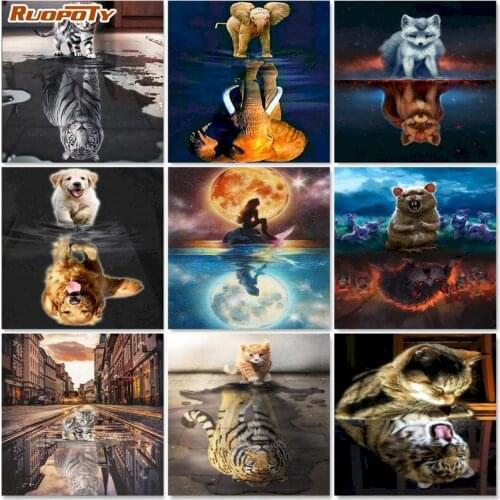 5D Diamond Painting Cat Tiger Diamond Round/Square Embroidery Animal Gift Handmade Home Decor Picture Of Rhinestones Art