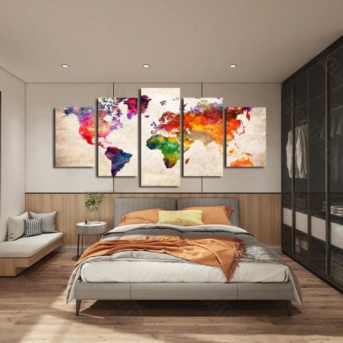 Abstract Impressionist Oil Painting Combination Wall Art Canvas Prints Modern Living Room Decoration Paintings Hanging Painting