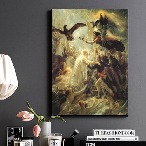 Greek Mythology Abstract Canvas Painting for Living Room Wall Art Poster & Print Vintage Home Decoration