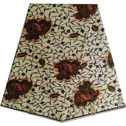 African wax 100% cotton 6yards/piece ankara nigerian block prints fabric in africa woman dress cloth wedding soft V-L 654