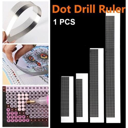 Diamond Embroidery Painting Ruler Paste Dotting Rhinestone Point Anti-stick Drilling Ruler Tools DIY Diamond Painting Accessory