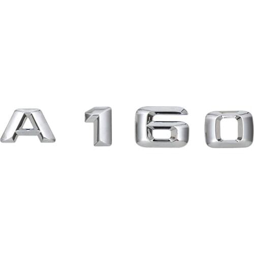 Auto Car Trunk Rear Emblems Badge Number Letters Sticker A 160 for w204 w203 w211 w210 w212 w205 W169 W176 A160