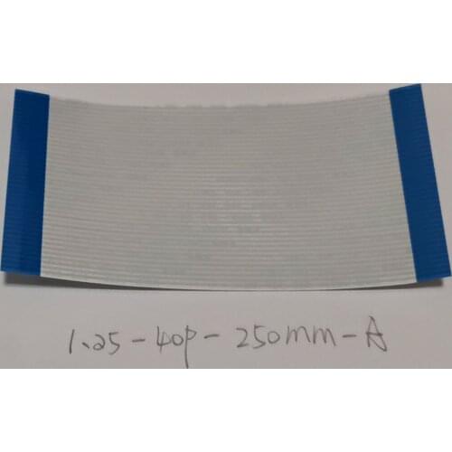 Free shipping flat cable 1.25mm-40p-250mm-A FPC LCD LVDS 1.25mm 40pin 250mm lenght coplanar direction ffc line 10pcs/lot