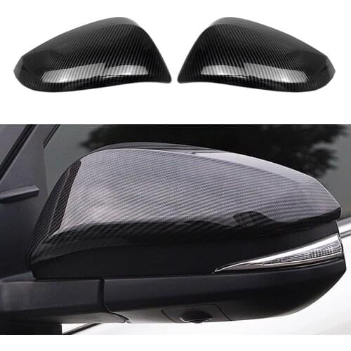 For Toyota Venza / Harrier 2021 Carbon Fiber Style Rearview Side Mirrors Cap Cover