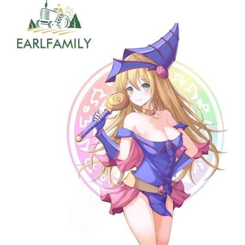 EARLFAMILY 13cm x 9.5cm for Dark Magician Girl Yu-Gi-Oh Anime Car Assessoires Stickers Waterproof Bumper Decal JDM Car Styling