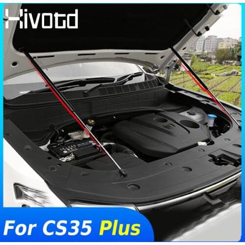 Hivotd Hydraulic Rod Strut Bar Stainless Steel Accessories Car Modification Engine Lift Support For Changan CS35 Plus 2019 2020