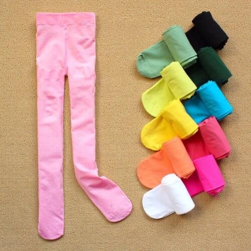 Girls candy color tights for baby kids cute velvet pantyhose girl spring/autumn dance stockings children tights For dance
