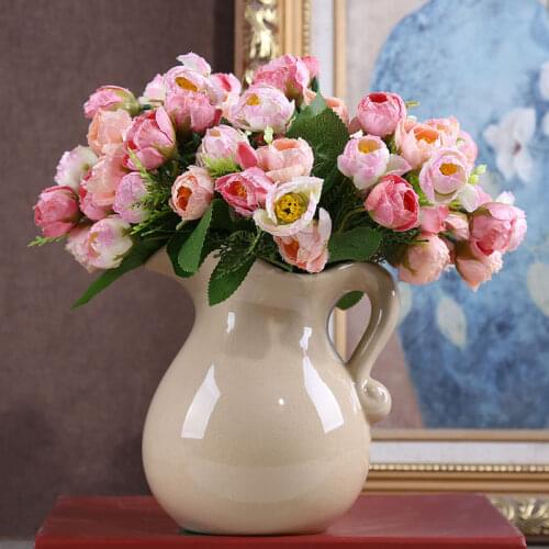 Ceramic Milk Jug Vase Creative Living Room Countertop Dining Table Cafe Home Vase Decoration Flower Arrangement Floral Decor