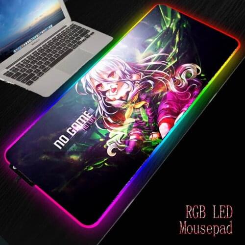 MRGBEST RGB Mousepad Large Computer No Game No Life Gaming Mousepad Large LED RGB Standard Gaming Pad Computer Dropshipping