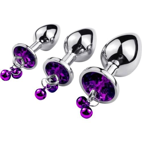 Metal Anal Toys Butt Plug Stainless Steel Anal Plug with Bell Sex Toys for Women Adult Sex Products Men