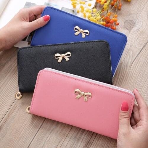 10-Color Fashion Women Geometric Wallet PU Leather Clutch Large Capacity Money Credit Card Holder Ladies Long Zipper Coin Purse