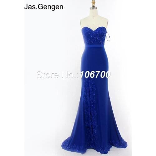 Real Photos Amazing Embroidery Lace Mermaid Prom Dresses Sweetheart Strapless Side Splits Beaded Sash Party Bridal Evening Gowns