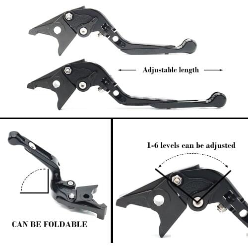 New For Triumph DAYTONA 650 SPEED TRIPLE 650 STREES TEIPLE R / RX CNC Adjustable Folding Extendable Brake Clutch Lever With Logo