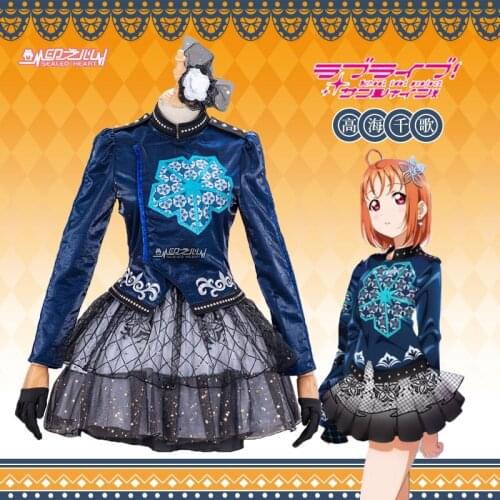 New LL Lovelive sunshine Aqours 6th anniversary theme song playing costume cos Takami Chika 2
