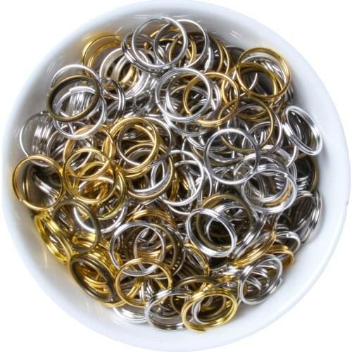 New Arrival 4mm 5mm 6mm 8mm 10mm 200pcs/lot Mixed Plated Alloy Double Loops Open Jump Rings&Split Rings DIY Jewelry Findings