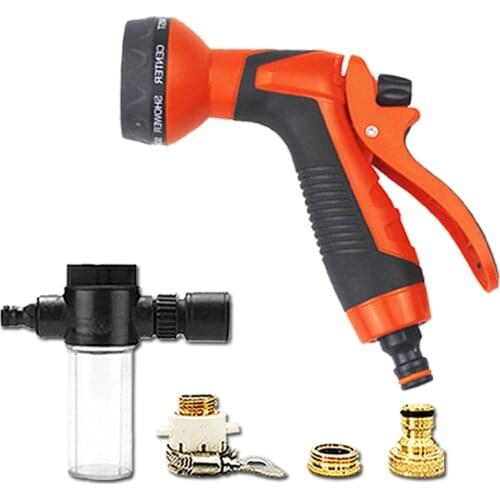 New Multifunctional Plastic Adjustable Watering Gun Garden Hose Spray Nozzle Lawn Yard Car Washer Sprinkler Nozzle Cleaning Tool