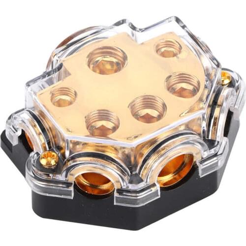 Power Distribution Block 1 in 5 Ways Out Ground Cable Splitter Distributor for Auto Car Boat marine parts